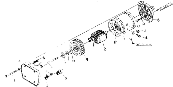Generator No. 61797 Diagram and Parts List for 8751-1-G4050  Briggs and Stratton Generator